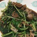 イヌチン's cooksnap of when they made 水菜と豚肉の塩昆布ポン酢炒め.