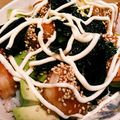 393toomoti's cooksnap of when they made エビとアボカドの照り焼きっぽい丼.