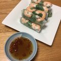 クックM781M1☆'s cooksnap of when they made タレが絶品★生ハムとサーモンの★生春巻き.