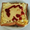 ユッキー1119's cooksnap of when they made 卵サラダとベーコンチーズのトースト.