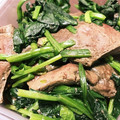 おいも母's cooksnap of when they made スタミナばっちり！レバーほうれん草炒め.