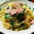 まりすけ0923's cooksnap of when they made 【簡単】水菜とベーコンの和風パスタ.