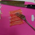ラリー＆サラ's cooksnap of when they made フォークで簡単♪かにかまを綺麗に裂く方法.