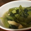 めろんそーだ☆'s cooksnap of when they made 小松菜と豚肉と油揚げの味噌炒め.