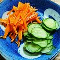 konさん's cooksnap of when they made 【簡単・常備菜】人参ときゅうりのナムル.