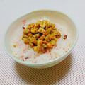 まあまま☆0403's cooksnap of when they made おむすび山　桜もち味&納豆.