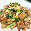 ☆tsukiko☆'s cooksnap of when they made 牛肉とわけぎ（ねぎ）のこってりマヨ炒め.