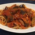 Iwhanna's cooksnap of when they made ポルチーニとナスのトマトパスタ.
