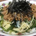 ＫＫまみぃ's cooksnap of when they made 納豆たれで味付け☆ほうれん草と納豆パスタ.