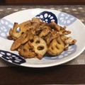 しほっつ's cooksnap of when they made ご飯が進む!豚こまと蓮根の甘辛照り炒め.