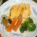 trumpeters's cooksnap of when they made 美肌レシピ サーモンのバター醤油炒め.