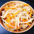 ぷちぷちぷちやん's cooksnap of when they made もやしとひき肉の中華炒め.