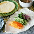 megmicky's cooksnap of when they made 豚肉の甜麺醤炒めと彩り野菜で春餅.