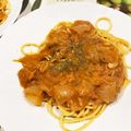 miwayon's cooksnap of when they made ちょ〜濃厚♪蟹のトマトクリームパスタ.