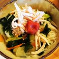 さっつどん's cooksnap of when they made 【10分】夜食に♪生姜梅ササミにゅうめん.