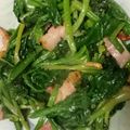 かめのたろう's cooksnap of when they made ブロックベーコンとほうれん草のソテー.