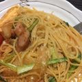 スイジョウ's cooksnap of when they made ほうれん草のナポリタン☆.