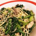 Ayming's cooksnap of when they made サバ水煮缶とほうれん草のパスタ.