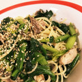 Ayming's cooksnap of when they made サバ水煮缶とほうれん草のパスタ.