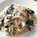 ☆あおまま☆'s cooksnap of when they made 簡単パスタランチ♪クリームパスタ♪ツナ茸.