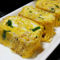 京ん家's cooksnap of when they made ミンチとネギのたまご焼き（お弁当）.