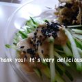 あやプチ's cooksnap of when they made キュウリの白黒ゴマサラダ.