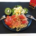 yuuu♥'s cooksnap of when they made 生ハムとトマトのバジルソースパスタ.