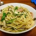 goodblue's cooksnap of when they made 水菜キノコdeバター醤油な和風パスタ.