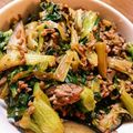 きららんらん☆'s cooksnap of when they made ☆簡単☆豚ひき肉とちんげん菜のポン酢炒め.