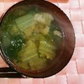 みゆてぃん's cooksnap of when they made 温まる♪白菜と豚肉のお味噌汁.