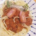 ato＊'s cooksnap of when they made 進化した宇宙人ウインナー ソーセー人.