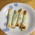 ankoco's cooksnap of when they made 餃子の皮とチーズと塩昆布でおつまみ♪.