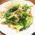 YUKIKI☆'s cooksnap of when they made セロリの葉とベーコンの玉子炒めレモン風味.