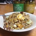 おもちちゃん⋈'s cooksnap of when they made 焼魚チャーハン！？焼き魚リメイク焼き飯。.
