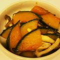 novocham's cooksnap of when they made かぼちゃとしめじのペペロンチーノ風炒め.