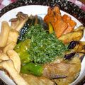 まぶたん's cooksnap of when they made めんつゆ夏野菜の揚げびたし♪香味添え♬.