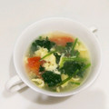 Ruri03's cooksnap of when they made ごま油が決め手☆法蓮草とトマトの卵スープ.