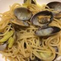 mireamu's cooksnap of when they made あさりとキャベツの酒蒸しパスタ♪.