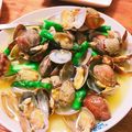すももmaman's cooksnap of when they made アサリとアスパラのにんにく炒め♪.
