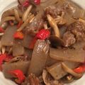 liarra's cooksnap of when they made こんにゃくときのこと牛肉のピリ辛炒め.
