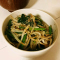 うぅこちゃん's cooksnap of when they made レンジで簡単☆もやしとほうれん草の箸休め.