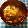 ととろ＆めい's cooksnap of when they made 絶品 早い！ なめこと 卵の お吸い物♪.