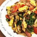 料理ド初心者ズボラー's cooksnap of when they made 野菜とウインナーの卵炒め.