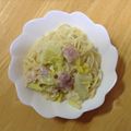 クックDJ1G0D☆'s cooksnap of when they made キャベツとベーコンの満足クリームパスタ♪.