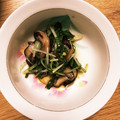 9no1's cooksnap of when they made 水菜と焼椎茸のお浸し.