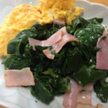 o^o^oayuayu's cooksnap of when they made 簡単‼ベーコンとほうれん草の卵とじ.