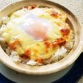 ごまかな's cooksnap of when they made とろ～りたまご♪キムチ&チーズのせ丼.