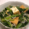 sakuni's cooksnap of when they made 厚揚げと小松菜とじゃこの煮びたし.