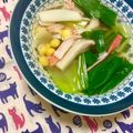ふたごゆき's cooksnap of when they made チンゲン菜とかにかまのスープ.