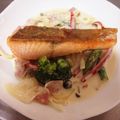 yanagamo's cooksnap of when they made サーモンのクリームソース♪.